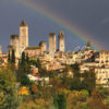Foto arcobaleno a San Gimignano, Toscana