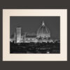 florence duomo italy by night black and white