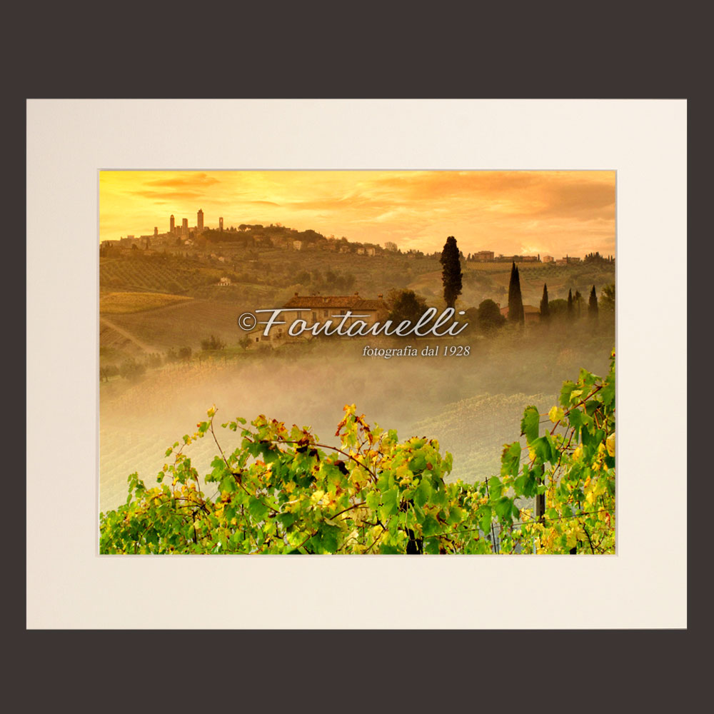 foto-campagna-circostante-San-Gimignano,-Toscana-(passpartout)