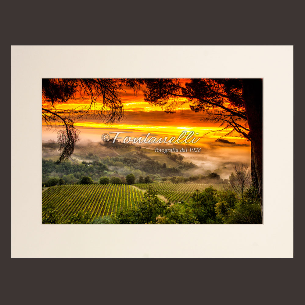 foto-campagna-toscana-al-tramonto,-Toscana (passpartout)